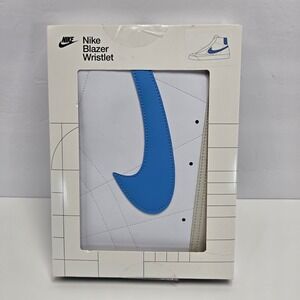 Nike Blazer Wristlet Clutch Wallet Phone Holder Blue Swoosh White